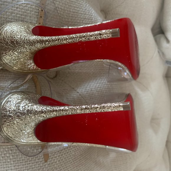 Metallic PVC Nosy Spikes 100 Pumps - Picture 3 of 4